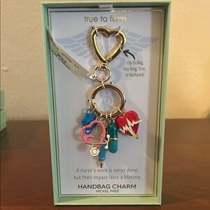 Heart Keychain with Charms